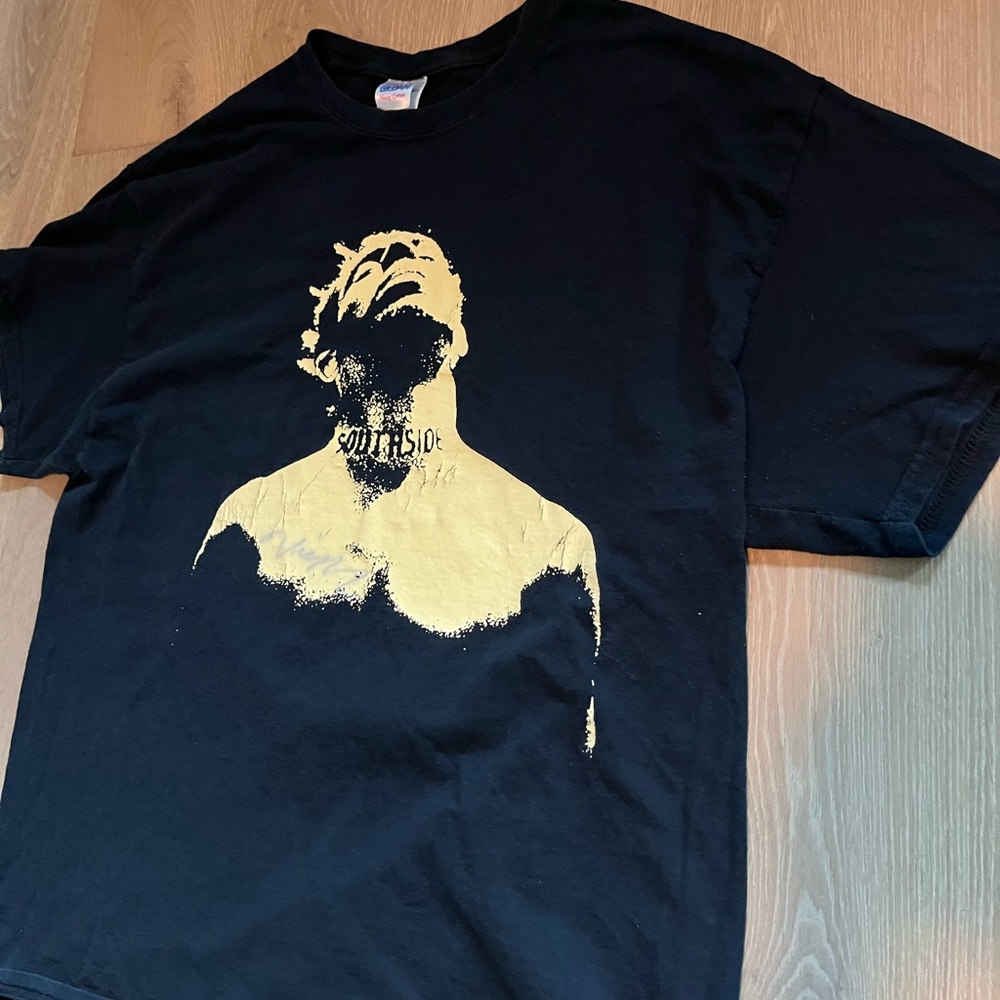 2015 Vintage “Vic Mensa” “Grapic Tour” Black Heavy Cotton Gildan T-shirt signed